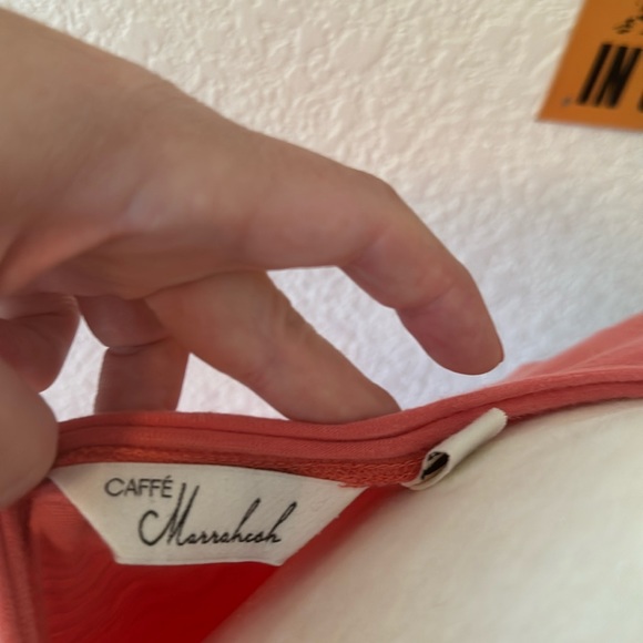 Coral Mixed Material Top - Picture 5 of 9